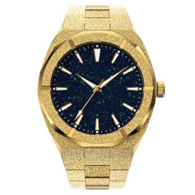 China Custom 3atm OEM logo sky dust dial custom logo watch non-specific waterproof quartz men watch for sale