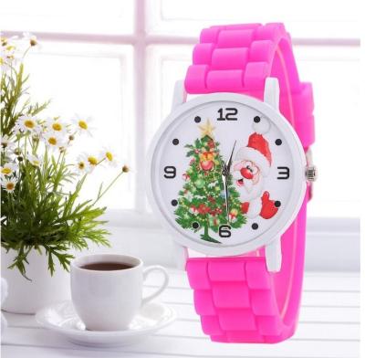 China Analog wristwatches Fashion quartz relojes\Christmas watch fashion Xmas luxury popular starry watch children sky band silicon dress promotion as a gift for sale