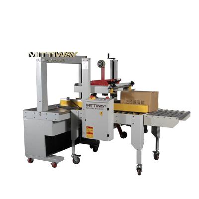 China Factory price best carton box sealer and box packing machine strapping case closing and strapping machine for sale