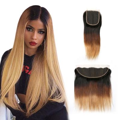 China Soft Smooth Thick Hair Wholesalers Straight Raw Brazilian Virgin Hair 360 Lace Frontal Closure Cuticle Aligned Hair Closure for sale