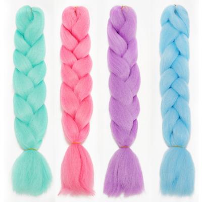 China Wholesale High Quality Synthetic Ombre Hair Extension High Temperature Heat Resistant Fiber Raw Material Braiding Elephant Braids Synthetic Braiding Hair for sale