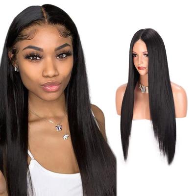 China Super Modern Swiss Lace Front Wig Chemical Fiber Temperament Straight Hair Fashion Products Wave Long Silky Straight Fashion Seller for sale