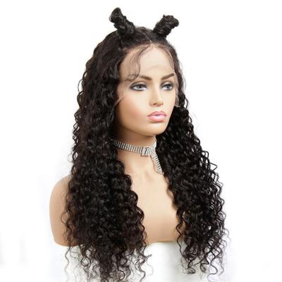 China Factory Long Water Wave 13x4 Water Wave Wig Hd Transparent Swiss Lace Headband Curly Hair Wigs Lace Front Wig for sale