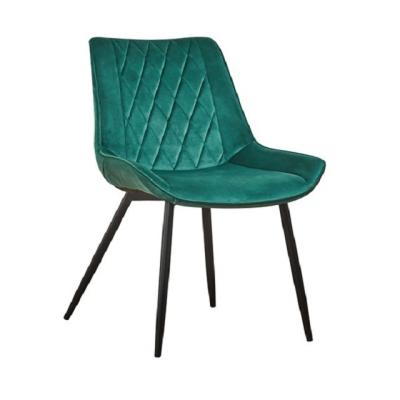 China Europe Hotsale Contemporary High Quality Dining Chair Velvet Fabric Metal Leg Home Furniture for sale