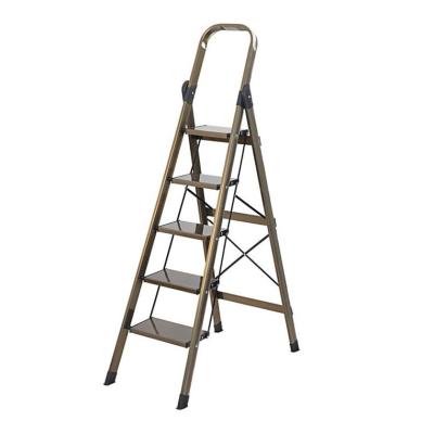 China Folding Ladders Stainless Steel Step Ladder Aluminum 4 Foot Folding 2-Step Sports Agility Ladders Seat With Stool 3 Makers Handrail for sale