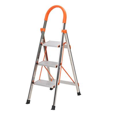 China Folding Ladders 20 Steps Wide Ladder Iron Metal 4 Steps Double Folding Kitchen 6 5 Platform Fiberglass Steel 3 Chair With Railing for sale