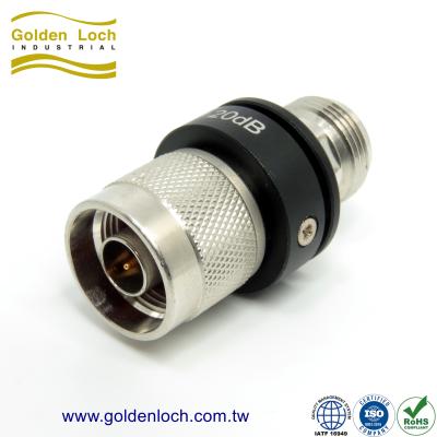 China 5 Watt Male Brass N to Female Fixed Attenuator for sale