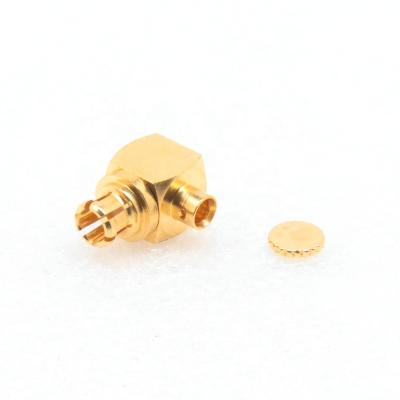 China SMP SMPM Brass Mini Connector Right Angle Solder Direct Plug For .047 for sale