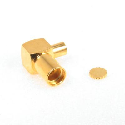 China Brass Connector MMCX Female Right Angle Solder For .047 for sale