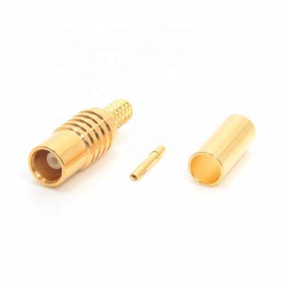 China Copper MCX Straight Female Connector Crimp For RG174 RG316 for sale