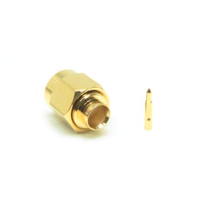 China SMA Right Angle Male Connector Solder For RG402 .141 1436-1181A3-29-50 for sale