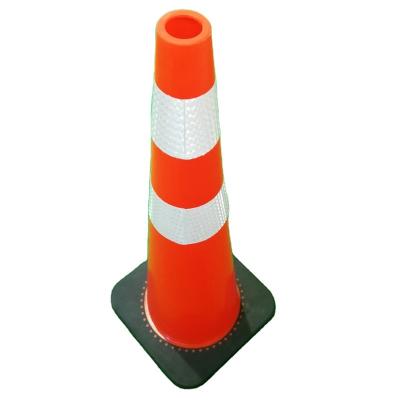 China Anti Traffic Cone 720mm UV Red Led Lightweight PVC Cone Plastic Road Cone For Safety for sale