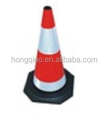 China Traffic Rubber Rubber Cones 50cm for sale