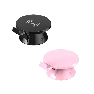 China Wholesale Tabletop Fast Car Mobile Phone Speaker Bank Aluminum Wireless Charger 10w Stand for sale