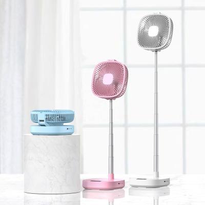 China Power Bank Alarm Clock USB Rechargeable Retractable Speaker Stand Table Fan with Light for sale