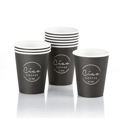 China Custom logo hot biodegradable disposable paper takeway compostable coffee cups maker disposable large paper cup for sale