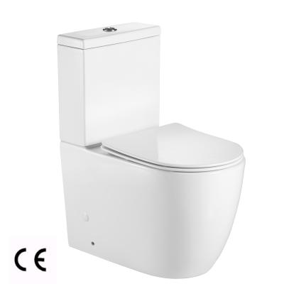 China High Quality CE Ceramic Double-Flow Modern Bathroom Toilet Two Piece Toilet Bowl for sale