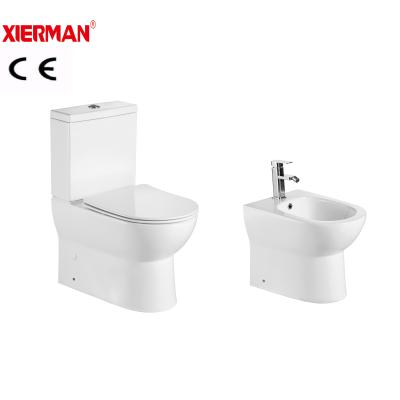 China Hot Sale China Double-flush CE Certificate Ceramic Soft Bathroom Closet Two Piece Toilet for sale