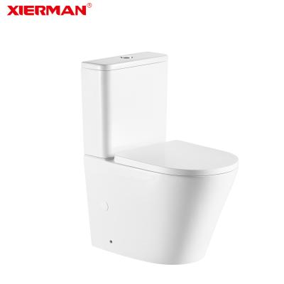 China Hot Selling Double-Flow Ceramic Bathroom S P Two Piece Toilet Seat Trap CE WELS Water Mark for sale