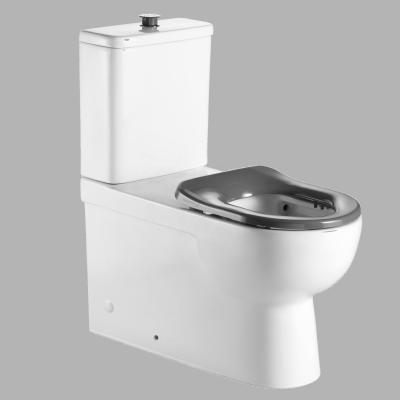 China Double-Flow CE Sanitary Ware Bathroom Disable Two Piece Handicapped Toilet Seat for sale