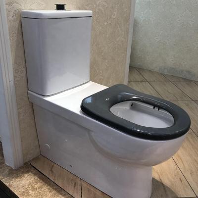 China Two-Piece Double-flush European Overheight Toilets Bowl Floor Mount Disable Disable Toilet for sale