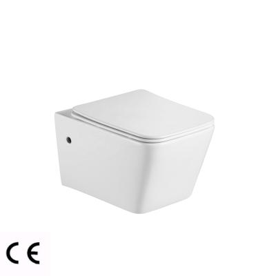 China Double-Flow European Italy New Design Bathroom Rimless Wall Hung Toilet for sale