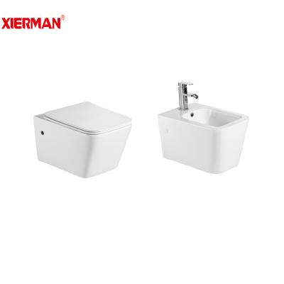 China Ceramic Double-flush European Italy Wall Hung Toilet With Rimless CE for sale