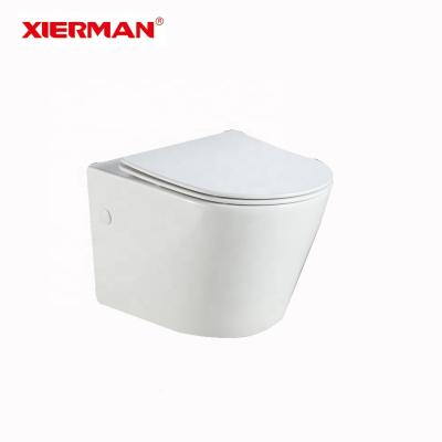 China 2021 Hot Sale Italy Style Double-flush Ceramic Wall Hung Toilet With Water Mark CE Certificate for sale