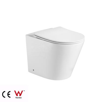 China Double-flush High Water Level Mark Ceramic Rimless Luxury WC Floor Standing Toilet With Concealed Cistern for sale