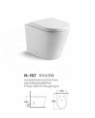 China Double-Flow Factory Price Brand European Rimless New Back To Wall WC Floor Pan Toilet Bowl for sale