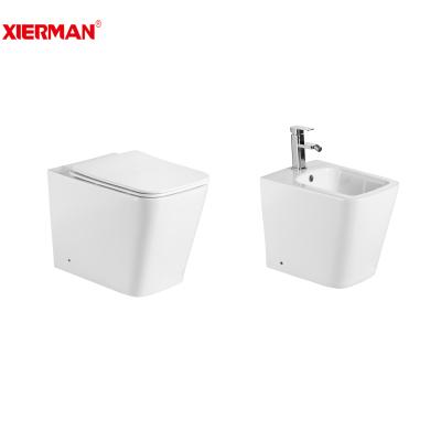 China Double-Flow Italy High Quality Rimless Sanitary Ware Floor Standing Toilet Bowl With Concealed Cistern for sale