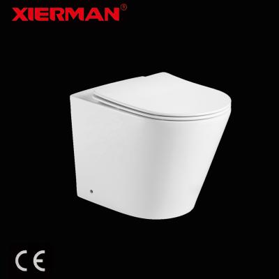 China Double-Flow Factory Price European Bathroom New Back To Floor Wall WC Pan Toilet Bowl for sale