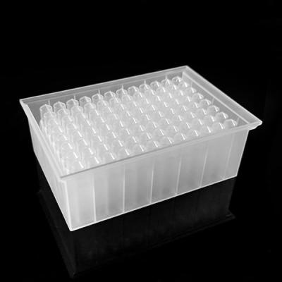 China Wholesale Price Convenient Clear Polypropylene Disposable Dish 2.2ml Deep V-bottom Plastic Well Dish 96 for sale