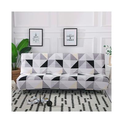 China Modern L Shape Futon Sofa Cover Perfect Fitted Sofa Cover Elastic Band Armless Bedspread for sale