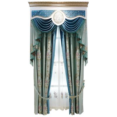 China Wholesale Blackout In Living Room Curtain Fabric Luxury Jacquard Running Curtain for sale