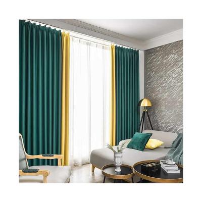 China Wholesale New Nordic Style Blackout Blackout Flannel Fabric Curtain Top Vertical Shading Perforated Curtain Fabric Bedroom for sale