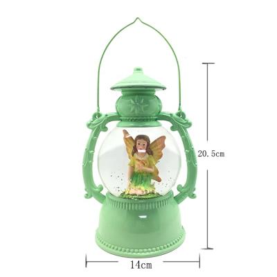 China Europe Light Glitter Globe Decoration Led Flower Child Lunlun Water Spring Lantern for sale