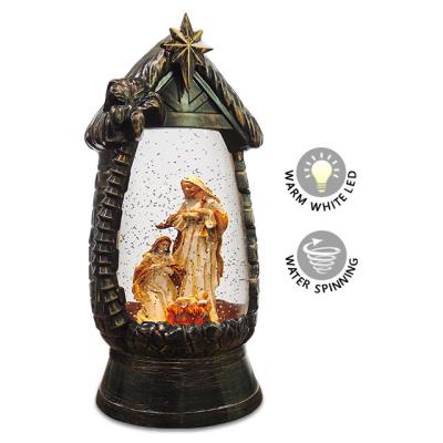 China Led Light + Liquid Inside Hot Sale Snow Globe Led Lanterns Christmas Nativity Scene for sale