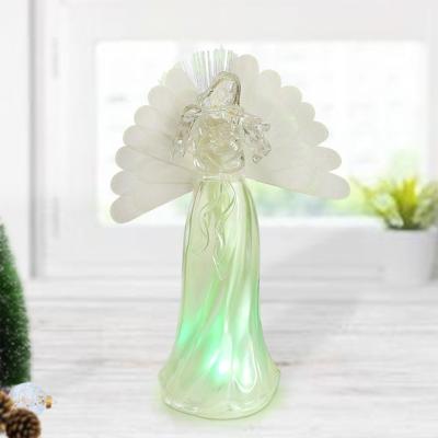 China Pretty Acrylic / Plastic Angel LED Light Decoration Supplies Christmas Gift for sale