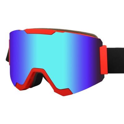 China 2021 Polarized High Quality Red Frame PC Lens Snow google Ski Sun Glasses for sale