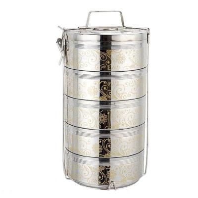 China Other Cheap Large Capacity Stainless Steel 4-Layer Stackable Bento Lunch Box Wholesale High Quality for sale