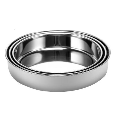 China New Modern Thicken Deepen Multi-Function Stainless Steel Round Cake Pan From China Manufacturer for sale