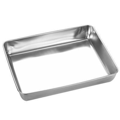 China Hot Sale Modern Professional Cake Placement Tray 201 Baking Stainless Steel Baking Pan Sheet for sale