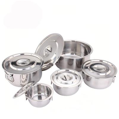 China Factory Direct Sale Modern Silver Multicolor Cooking Pot 410 Stainless Steel Stock Pot For Cooking for sale