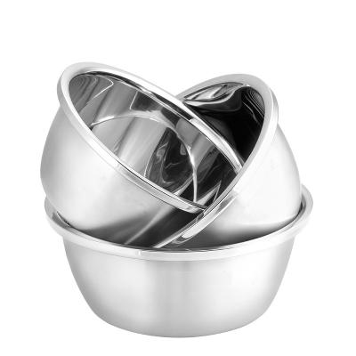 China Modern thickened large size non-magnetic thickened stainless steel basin washbasin and mixing bowl for sale