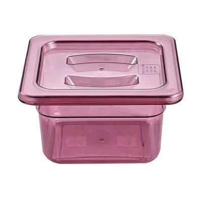 China Factory Cheap Price Multicolor Plastic Square Storage Bin With Lid Food Storage Containers 32*24*5/36*27*5.5cm for sale