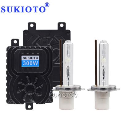 China SUKIOTO High Power 300W Xenon H7 HID Headlight Kit 12V 300W HID 9006 Ballast H1 H3 H11 9005 300W 300W Xenon HID 300W Kit Super Bright for sale