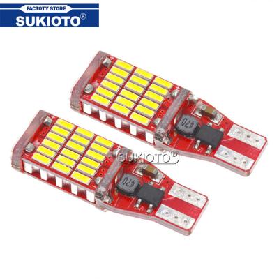 China SUKIOTO 2PCS Super Bright White Turn Signal Bulbs T15 W16W 1156 BA15S T20 7440 W21W 4014 45SMD LED Tail Light X3 X3 for sale