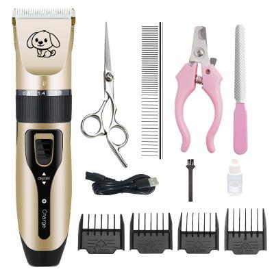 China Viable Professional Rechargeable Electric Dog Clippers USB Cordless Pet Hair Cutters Grooming Trimmer for sale