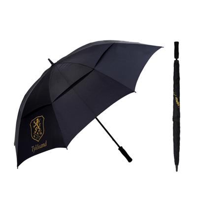 China Double Layer Sun Top Logo Printed Large Rain Golf Umbrella for sale